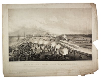Bitwa o Stone River lub Murfreesboro, 1863 autorstwa Alfred E. Mathews
