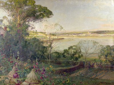 Słoneczna przystań (olej na płótnie) autorstwa Alfred East