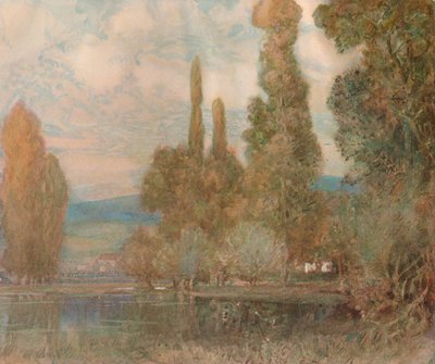 Nad brzegiem jeziora, XIX w., 1911 autorstwa Alfred East