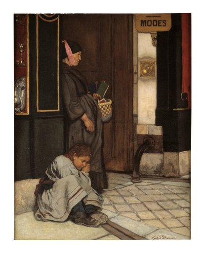 Żebranie tolerowane (olej na płótnie) autorstwa Alfred Emile Stevens