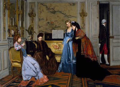 Eleganckie postacie w salonie, bez daty autorstwa Alfred Emile Stevens