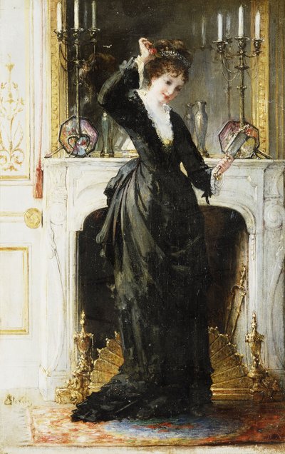 W buduarze autorstwa Alfred Emile Stevens