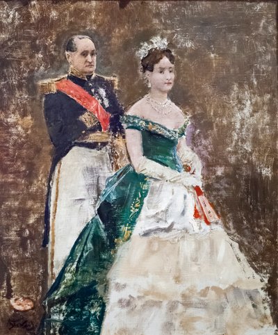 Hieronim Bonaparte i jego córka Matylda autorstwa Alfred Emile Stevens