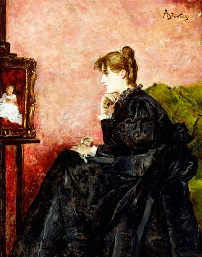Pani w czerni, autorstwa Alfred Emile Stevens