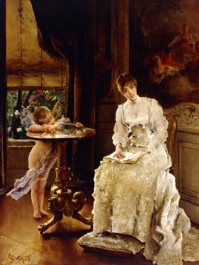 Posłaniec miłości autorstwa Alfred Emile Stevens