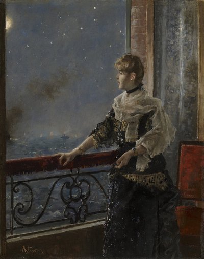 światło księżyca autorstwa Alfred Emile Stevens