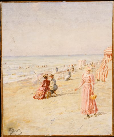 Plaża, Ostenda autorstwa Alfred Emile Stevens