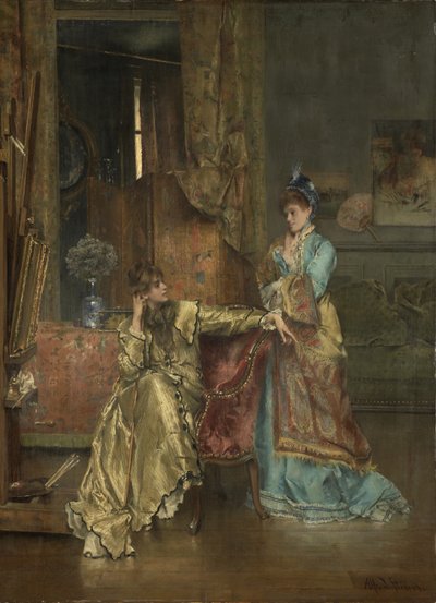 Wizyta, ok. 1870 autorstwa Alfred Emile Stevens