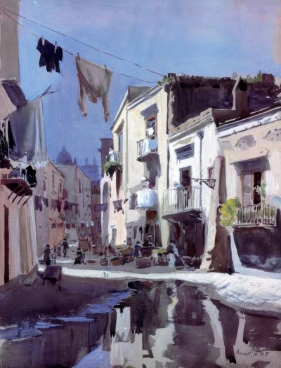 Alfred Frank, Gasse w Pozzuoli / Gem. 1910 autorstwa Alfred Frank