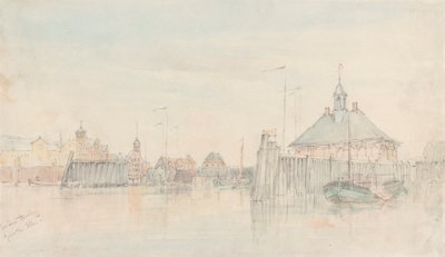 Port, Hamburg od Łaby autorstwa Alfred Gomersal Vickers