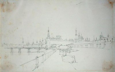 Moskwa, 1827 r. autorstwa Alfred Gomersal Vickers