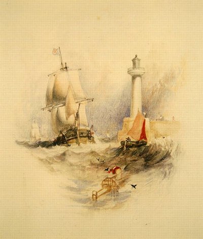 Port Ramsgate (akwarela) autorstwa Alfred Gomersal Vickers