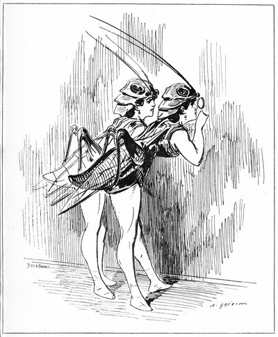 Ilustracja do filmu "Duch kobiet" autorstwa Alfred Grevin