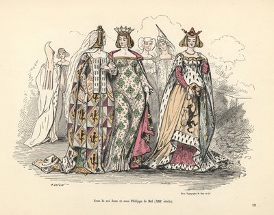 Szlachetne kobiety w epoce króla Jana II i Filipa Dobrego Fr autorstwa Alfred Grevin