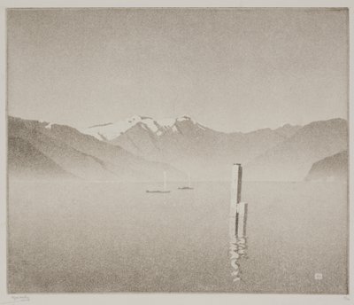 Jezioro Como (akwatinta) autorstwa Alfred Hartley