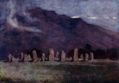 Kamienny krąg Castlerigg, Cumbria (kolor lito) autorstwa Alfred Heaton Cooper