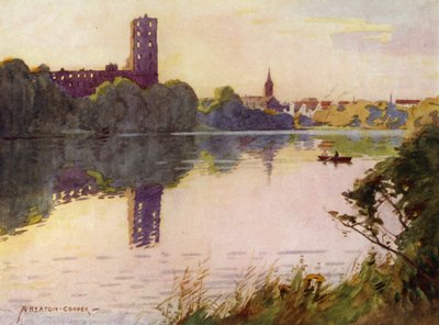 Dania: Zamek Koldinghus, Szlezwik Północny (kolor lito) autorstwa Alfred Heaton Cooper