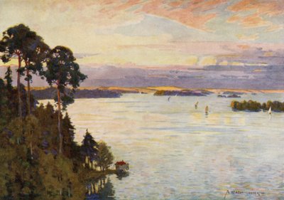 Wyspy na Bałtyku, niedaleko Sztokholmu autorstwa Alfred Heaton Cooper
