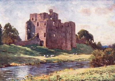 Lake District: Zamek Brougham, Penrith (kolorowa litografia) autorstwa Alfred Heaton Cooper