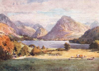 Lake District: Loweswater (kolorowa litografia) autorstwa Alfred Heaton Cooper