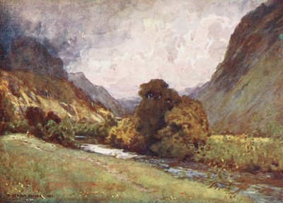 Kraina Jezior: Vale of St John, niedaleko Keswick (kolorowa litografia) autorstwa Alfred Heaton Cooper