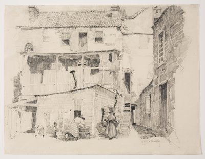 Poniedziałkowy poranek w Charlestown, ok. 1877-1922 (ołówek) autorstwa Alfred Heber Hutty