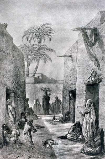 Ulica Almees Egipskie tancerki, Egipt, 1872 r. autorstwa Alfred Henri Darjou