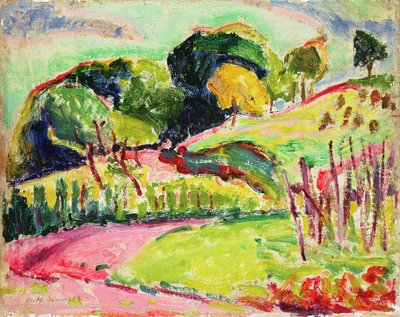 Krajobraz ze wzgórzami autorstwa Alfred Henry Maurer