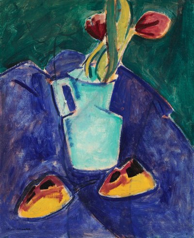 Tulipany w zielonym wazonie autorstwa Alfred Henry Maurer