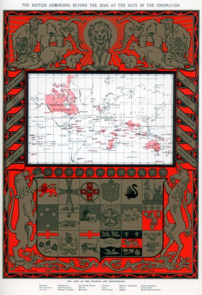 Dominia brytyjskie za morzami w dniu koronacji, 1902 autorstwa Alfred Hugh Fisher