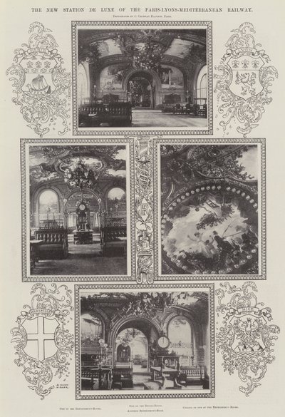 Nowa stacja De Luxe Kolei Paryż-Lyons-Śródziemnomorskiej autorstwa Alfred Hugh Fisher