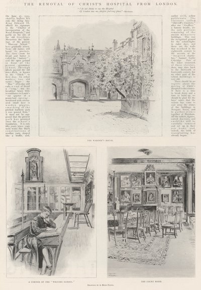 Usunięcie Szpitala Chrystusowego z Londynu autorstwa Alfred Hugh Fisher