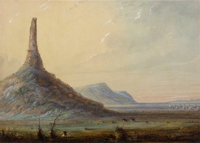Chimney Rock autorstwa Alfred Jacob Miller