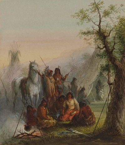 Obóz Indian autorstwa Alfred Jacob Miller