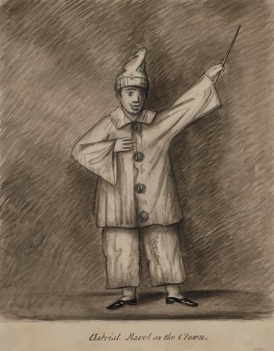 Gabriel Ravel jako klaun autorstwa Alfred Jacob Miller