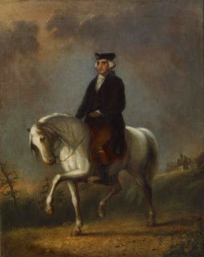 George Washington w Mount Vernon autorstwa Alfred Jacob Miller