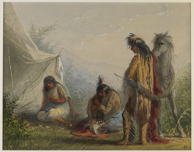 Indiańskie zaloty autorstwa Alfred Jacob Miller