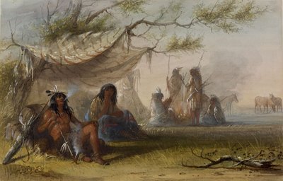 Obozowisko Indian autorstwa Alfred Jacob Miller