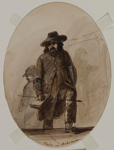 Paryż, bohema, zalążek Scheffera lub Delacroix autorstwa Alfred Jacob Miller