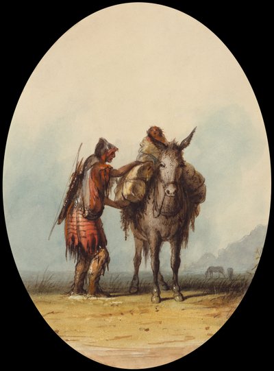 Root Diggers, ok. 1837 (akwarela i gwasz na papierze) autorstwa Alfred Jacob Miller