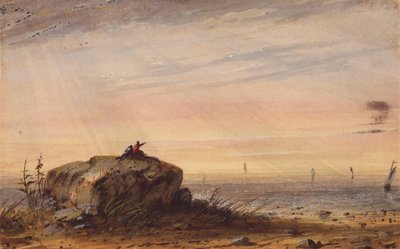 Wybrzeże Morza, c.1837 (akwarela na papierze) autorstwa Alfred Jacob Miller