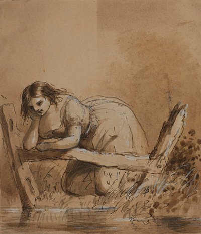 Marzyciel. Budowanie zamków na piasku. autorstwa Alfred Jacob Miller