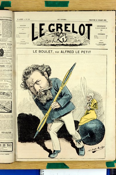 Okładka „”Le Grelot””, numer 119, Satyryka w Kolorach autorstwa Alfred Le Petit