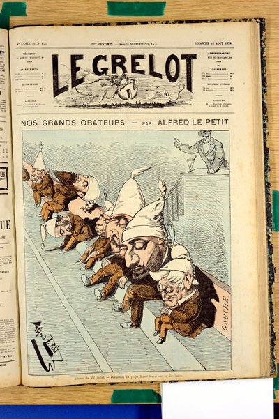 Okładka „Le Grelot”, numer 175, Satyryka w Kolorach autorstwa Alfred Le Petit