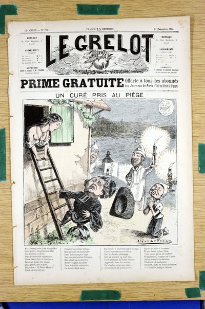 Okładka „”Le Grelot””, numer 718, Satyryka w Kolorach autorstwa Alfred Le Petit