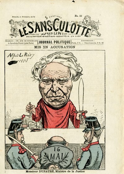 Okładka „”Le Sans-Panlotte””, numer 10, Satyryczny w kolorze autorstwa Alfred Le Petit