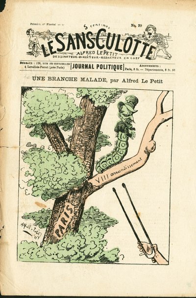 Okładka „”Le Sans-Panlotte””, numer 29, Kolor satyryczny autorstwa Alfred Le Petit