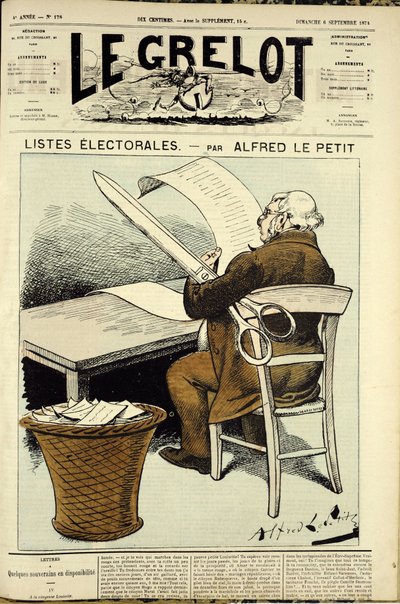 Ilustracja do okładki Le Grelot, nr 178 autorstwa Alfred Le Petit