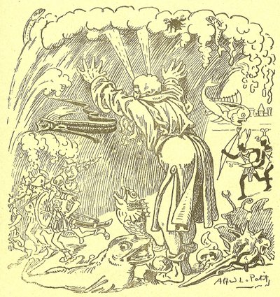 Ilustracja Alfreda Le Pete (1841-1909) w Gros-Jean et son cure autorstwa Alfred Le Petit