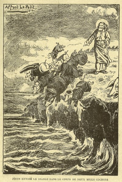 Ilustracja Alfreda Le Pete (1841-1909) w Gros-Jean et son cure autorstwa Alfred Le Petit